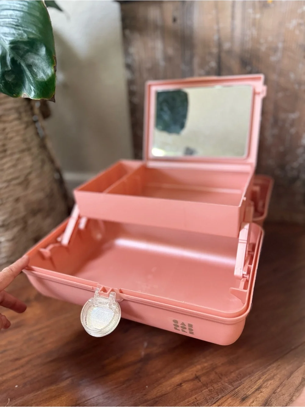 Caboodles On The Go Girl Rose Gold Metallic Makeup Case W/Mirror Ultra Exclusive